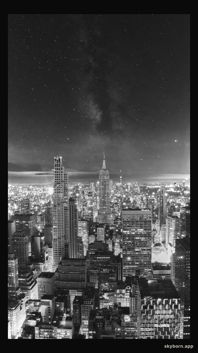 The Milky Way over Manhattan