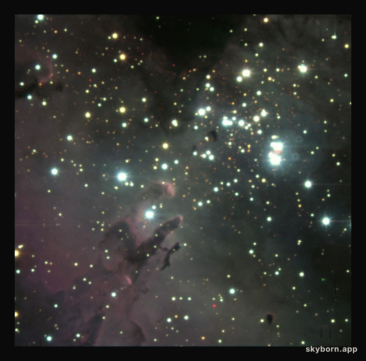 Blue Stars and Red Pillars