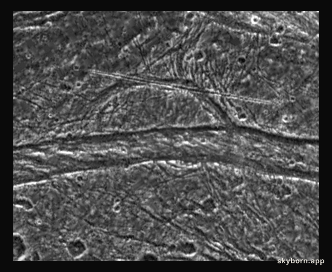 Mysterious Features on Ganymede