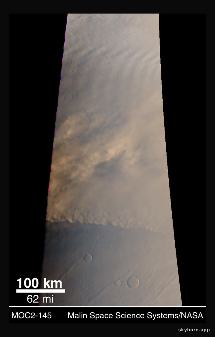 A Martian Dust Storm Approaches
