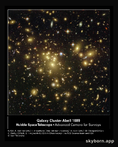 Galaxy Cluster Abell 1689 Warps Space