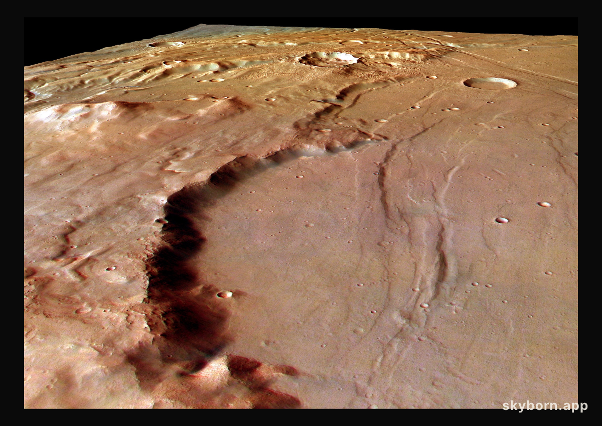 Crater Wall on Solis Planum