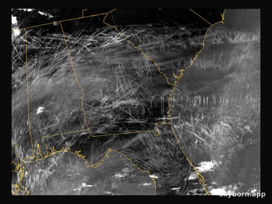 Contrail Clutter over Georgia