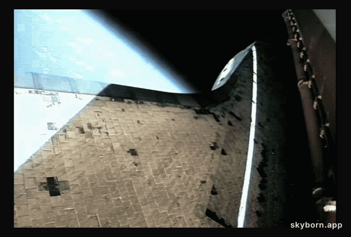 A Space Shuttle Climbs to Orbit