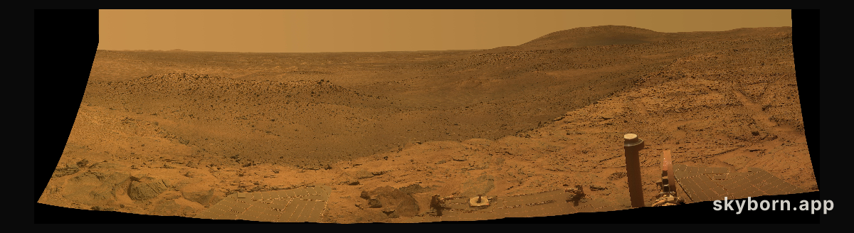 West Valley Panorama from the Spirit Rover on Mars