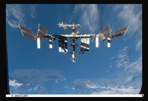 The International Space Station Over Earth