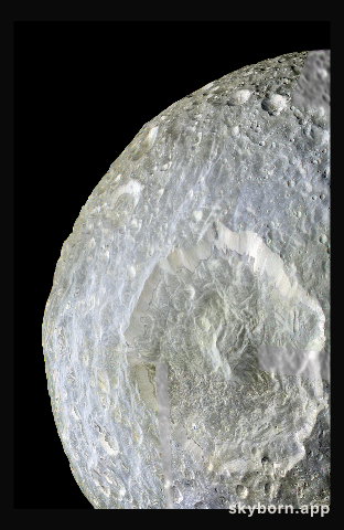 Herschel Crater on Mimas of Saturn