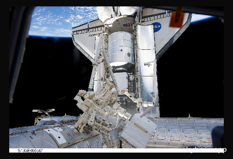Discovery Visits the Space Station
