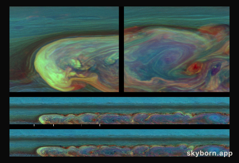 Saturn Storm Panoramas