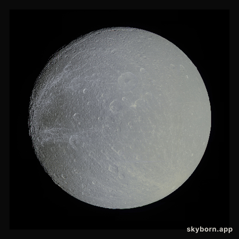 Saturn's Moon Dione in Slight Color
