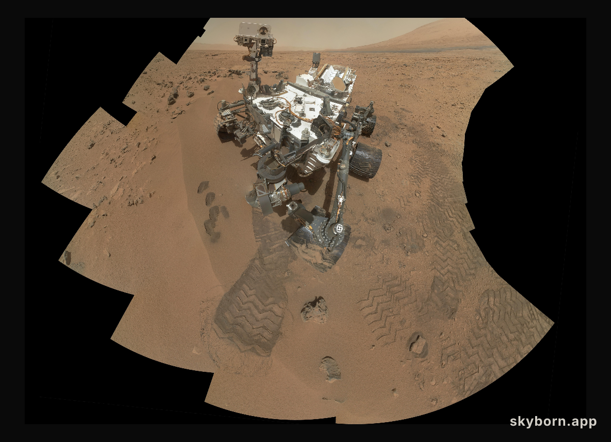 Curiosity Rover at Rocknest on Mars