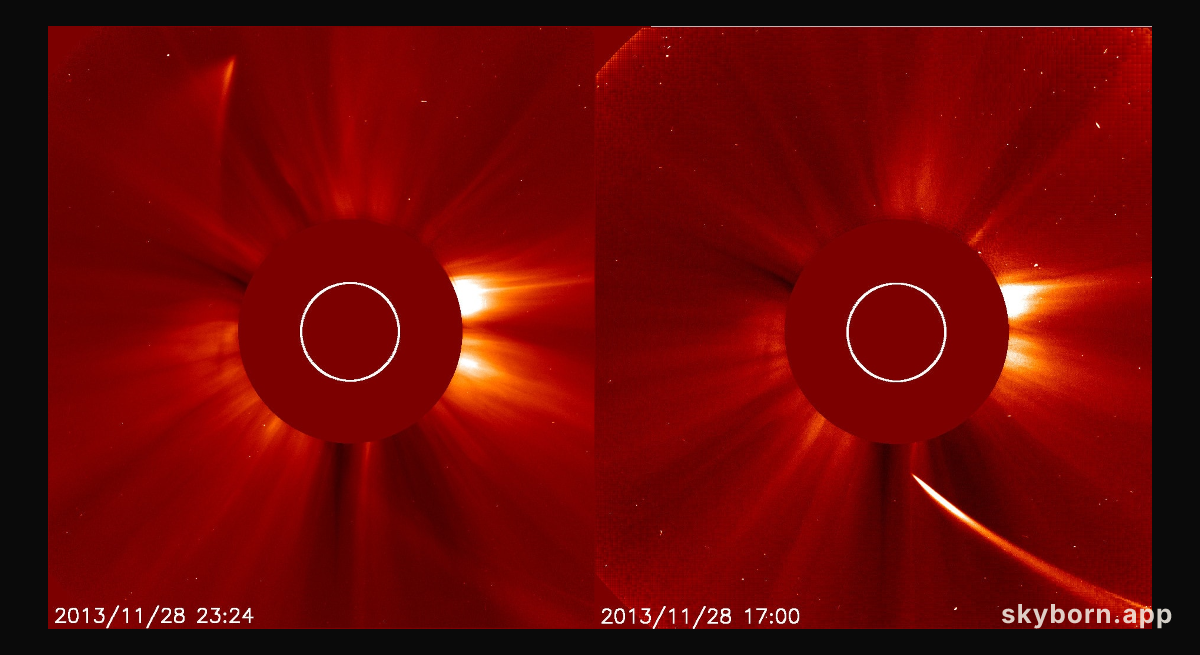 Comet ISON Before and After