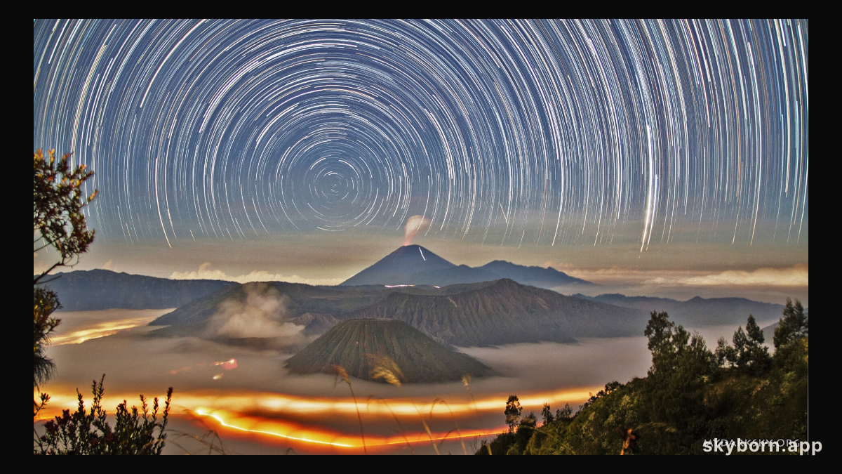 Star Trails Over Indonesia