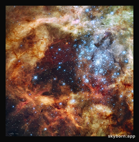 Star Cluster R136 Bursts Out