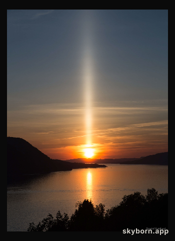 A Sun Pillar over Norway