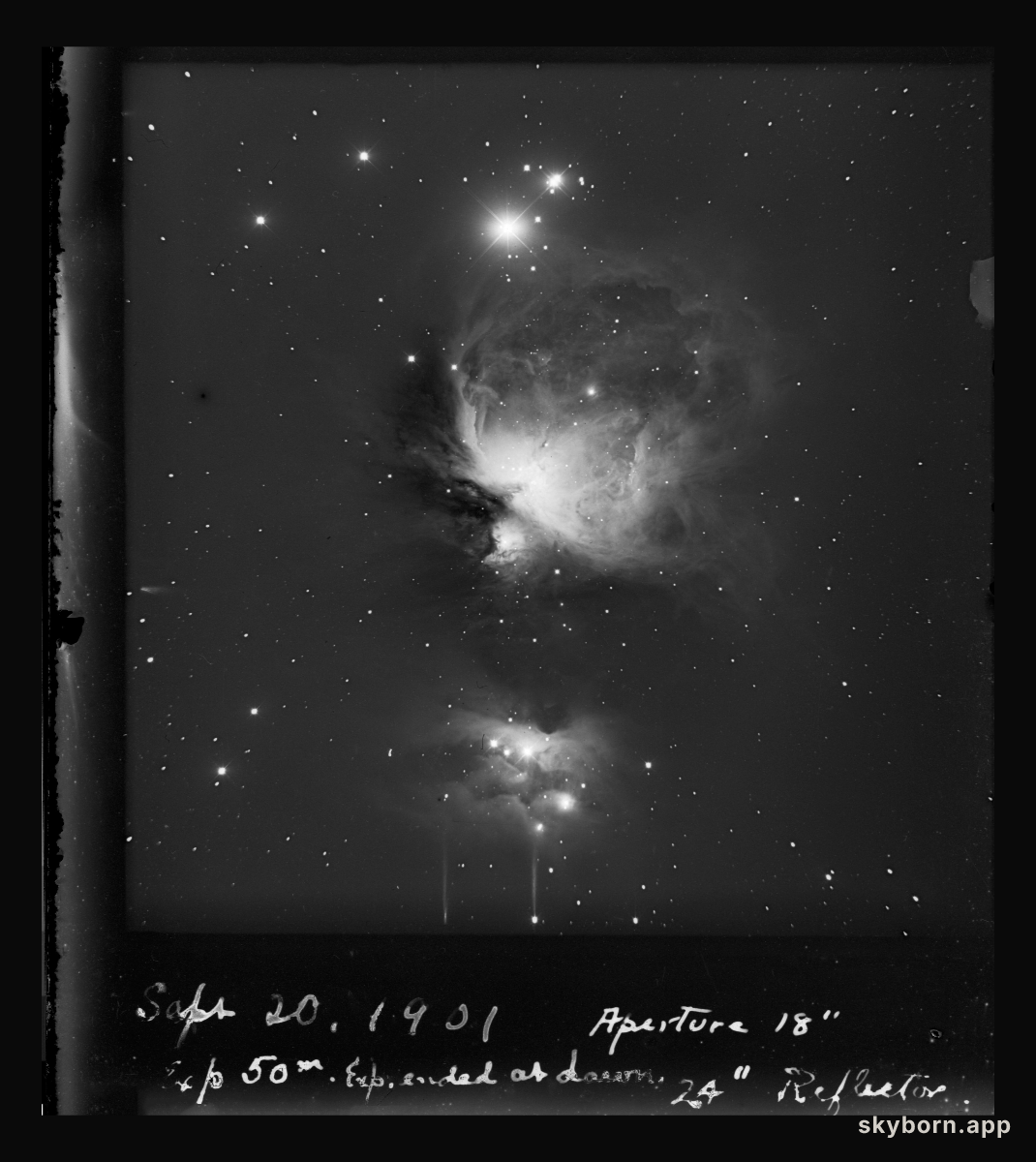 1901 Photograph: The Orion Nebula