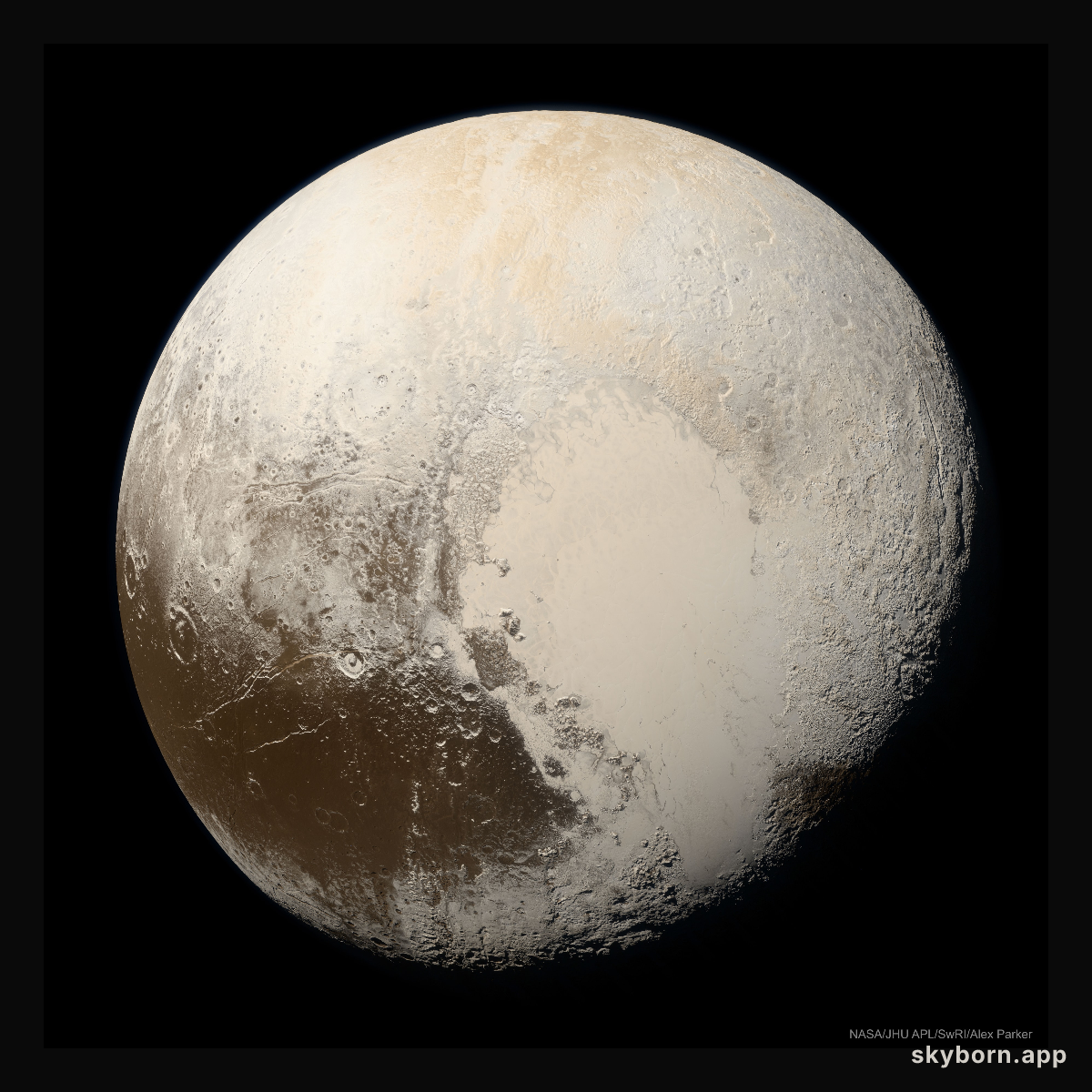 Pluto in True Color