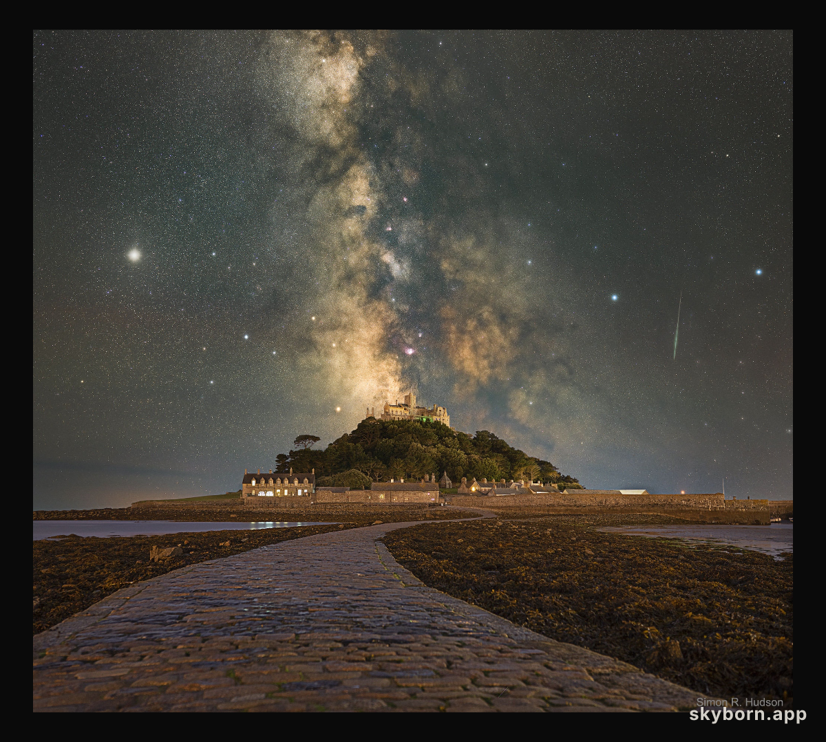 The Milky Way over St Michael's Mount