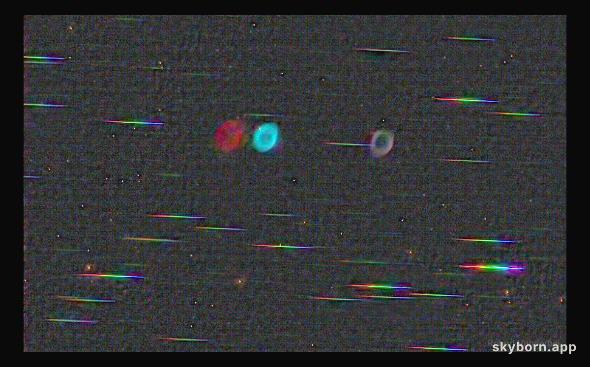 Colors: Ring Nebula versus Stars