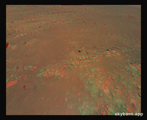 Jezero Crater: Raised Ridges in 3D