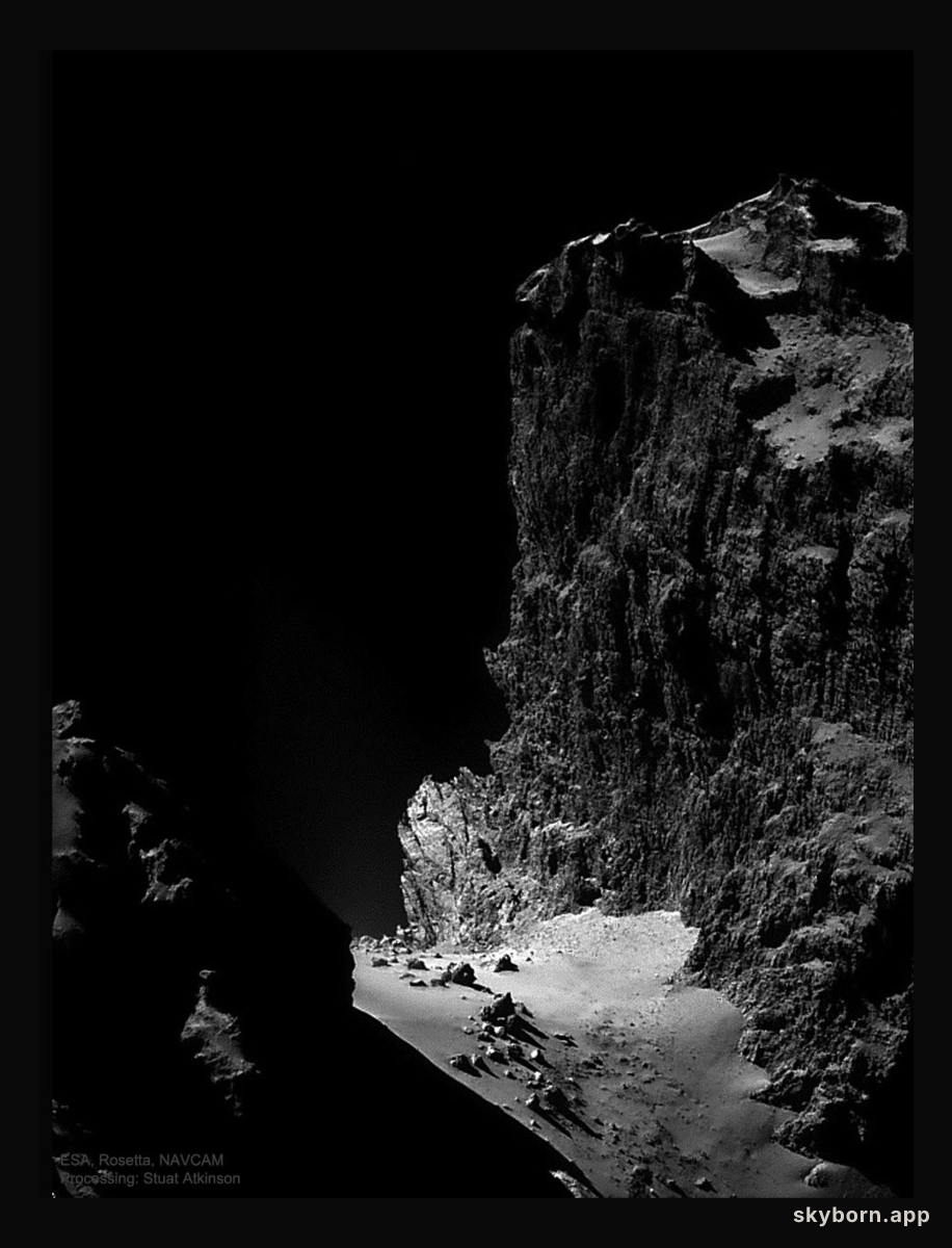 A High Cliff on Comet Churyumov-Gerasimenko