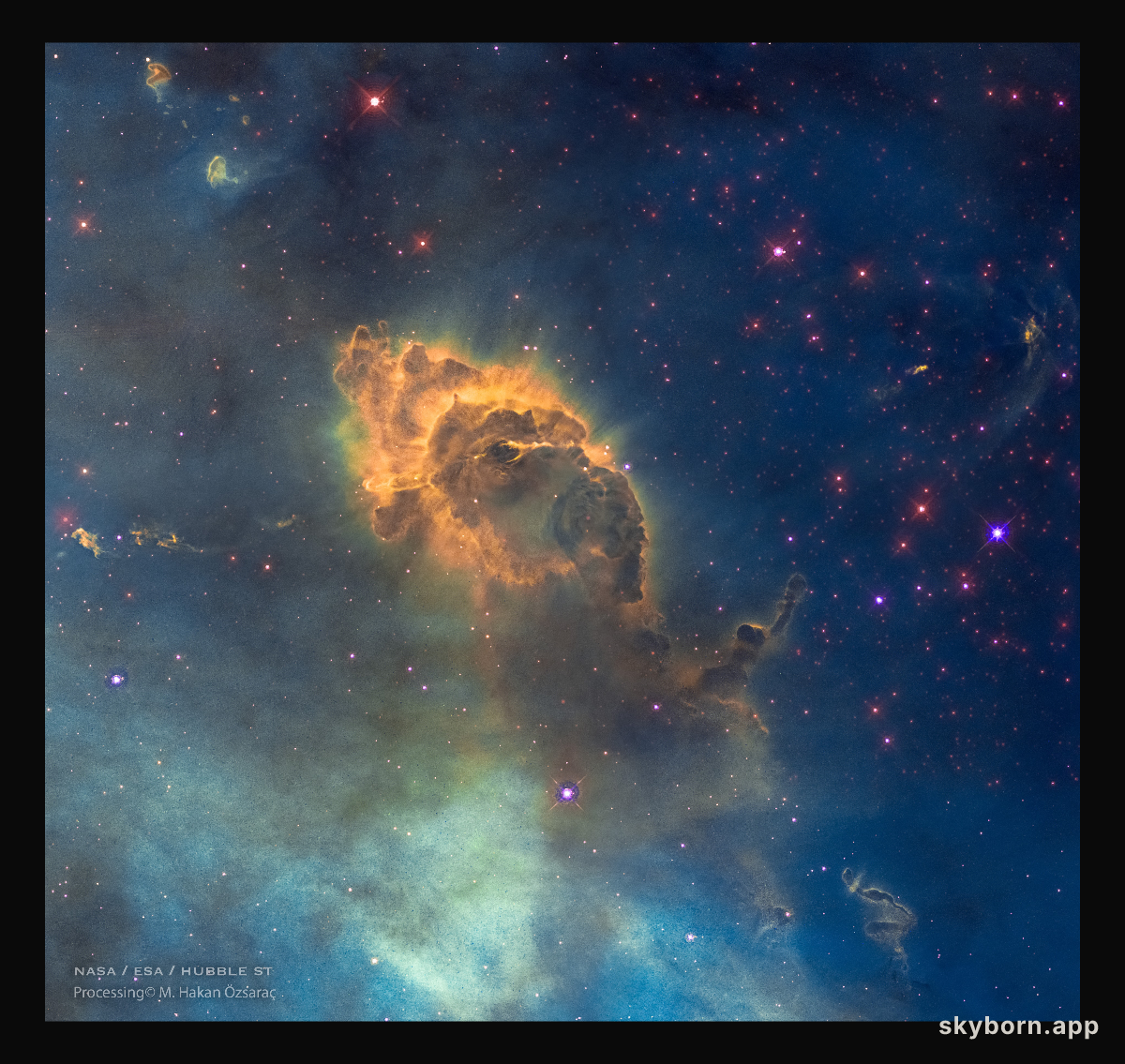 HH 666: Carina Dust Pillar with Jet
