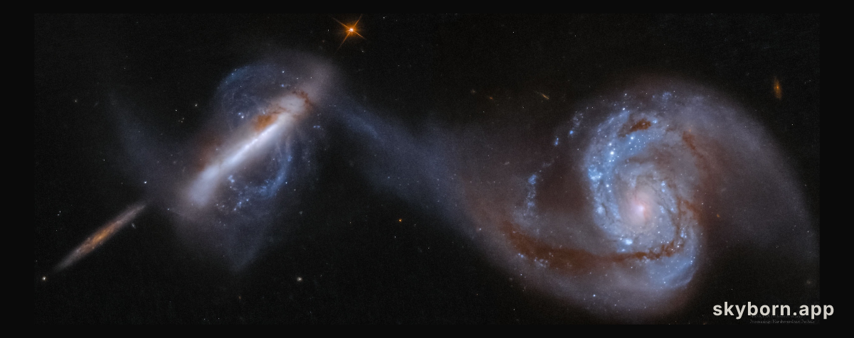 Arp 87: Merging Galaxies from Hubble