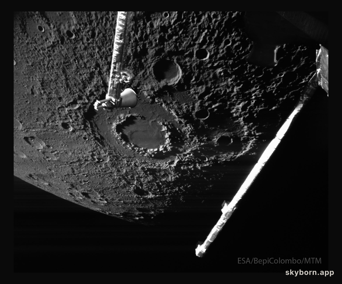 Mercury's Vivaldi Crater from BepiColombo
