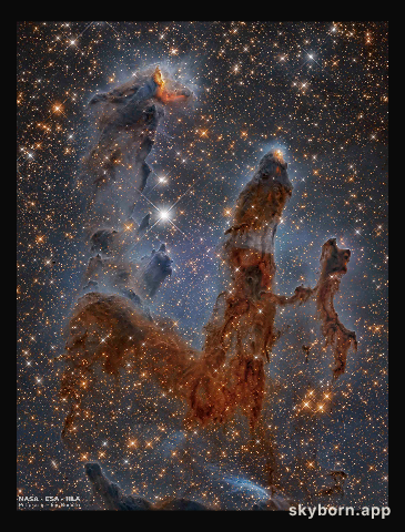 Eagle Nebula Pillars in Infrared from Hubble