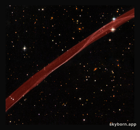 Hubble sees stars and a stripe in celestial fireworks