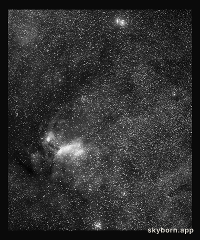 Region around black-hole system GRO J1655-40 (ground-based image)