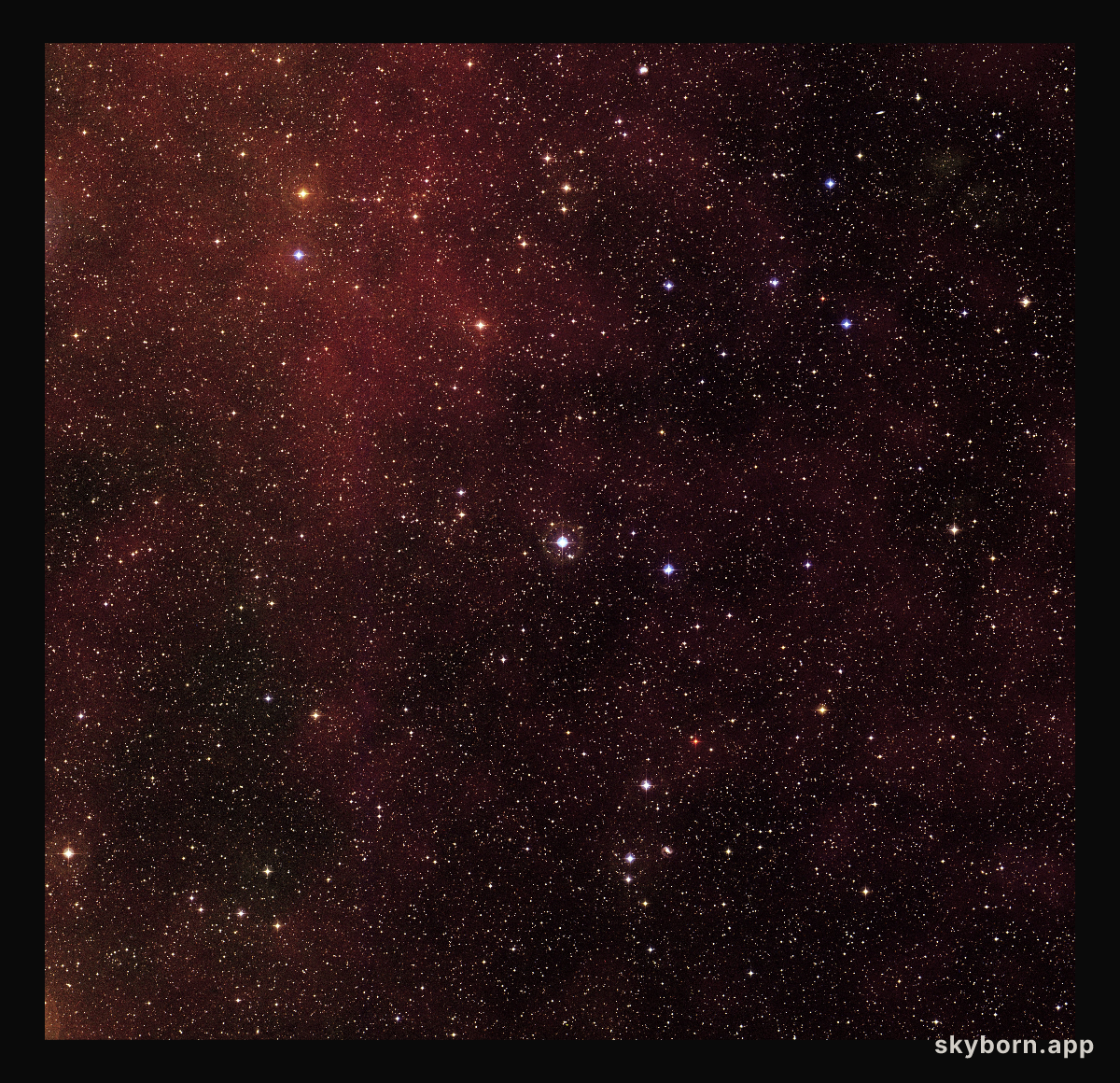 Location of star HD 209458 (ground-based image)