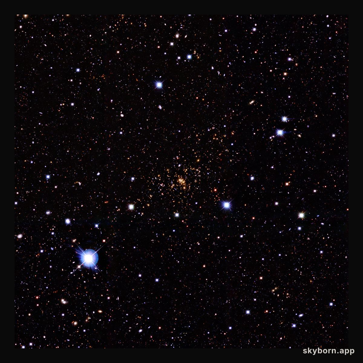 Ground-based image of the galaxy cluster CL0024+1654