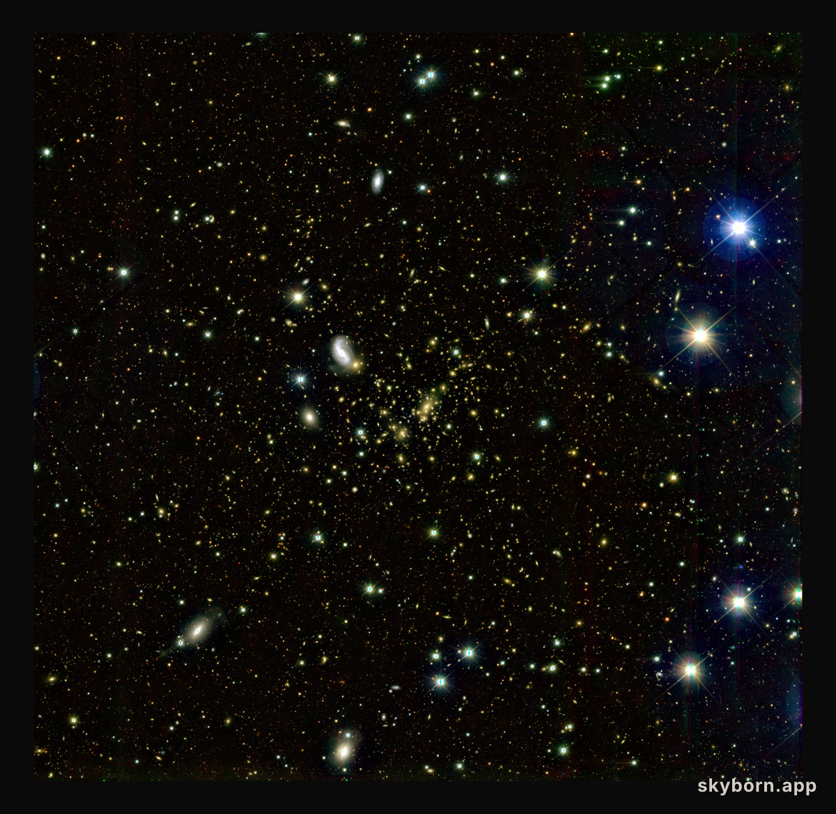 A ground-based wide-angle image of Abell 2218