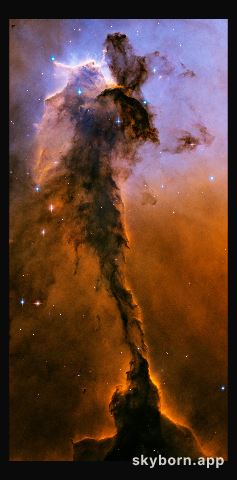 The Eagle has risen: stellar spire in the Eagle Nebula