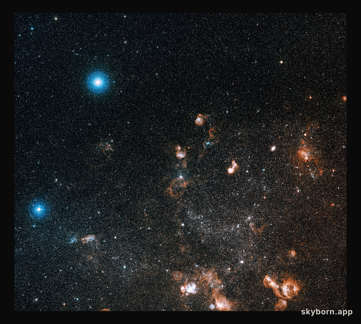 Large and small stars in harmonious coexistence (ground-based image)