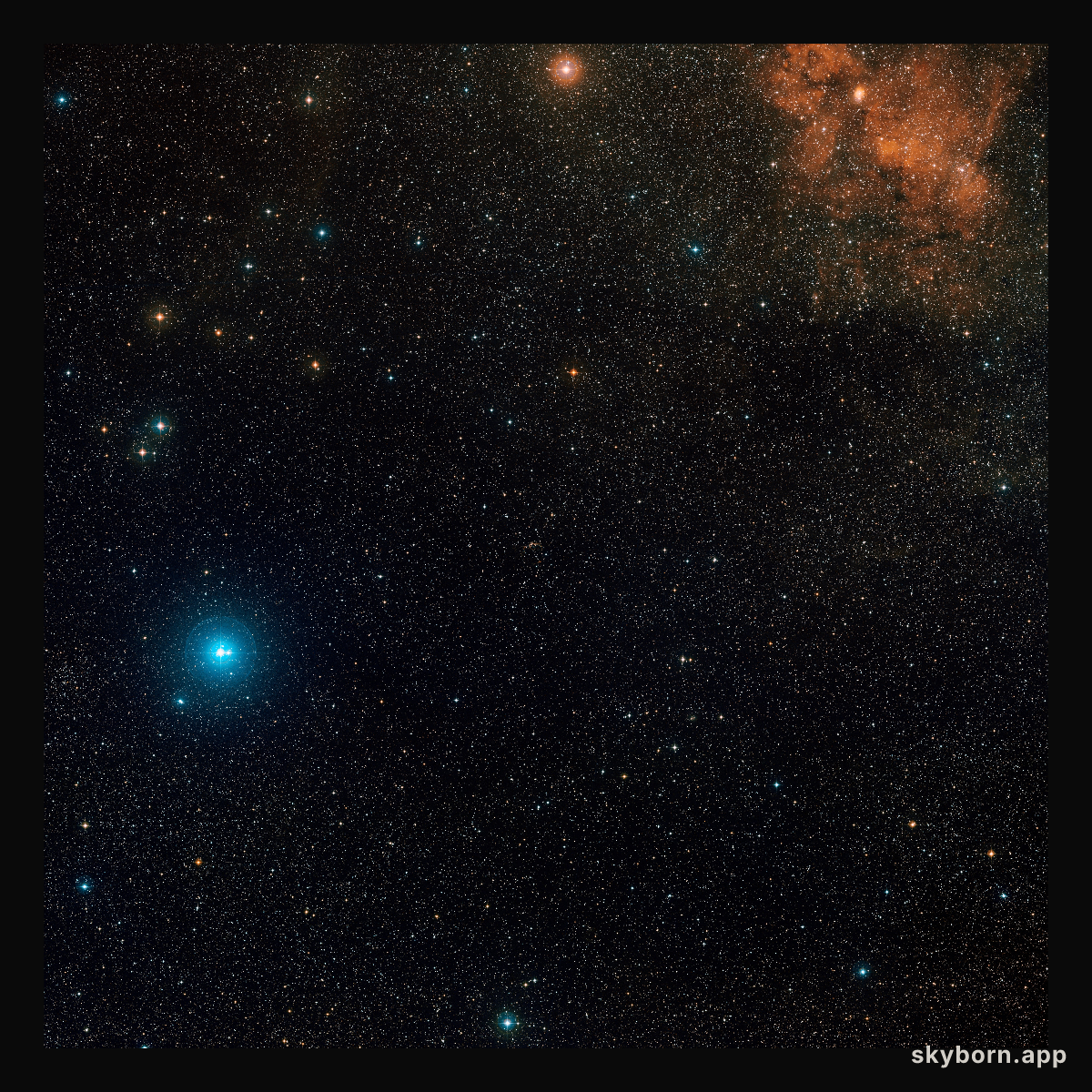 The region around Cassiopeia A (ground-based image)