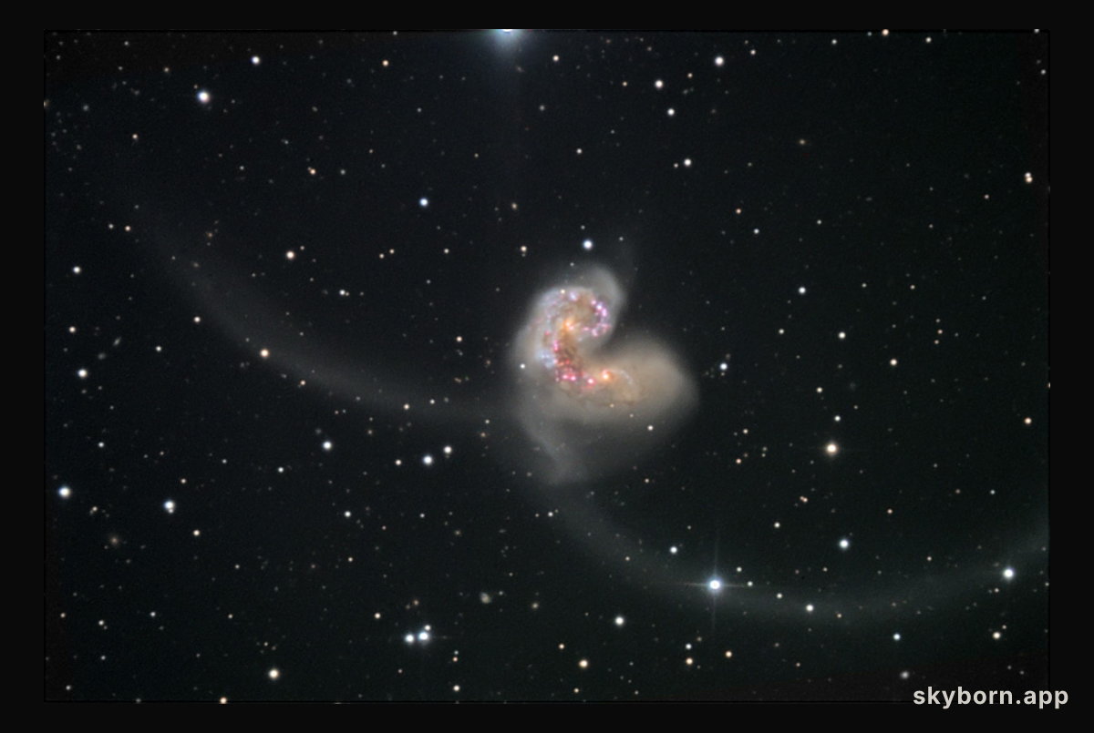 Wide view of the Antennae galaxies [ground-based]