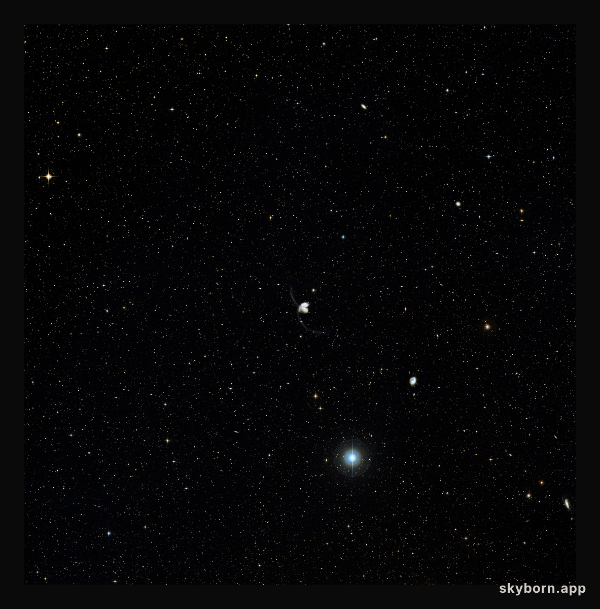 Wide view of the Antennae galaxies (ground-based image)