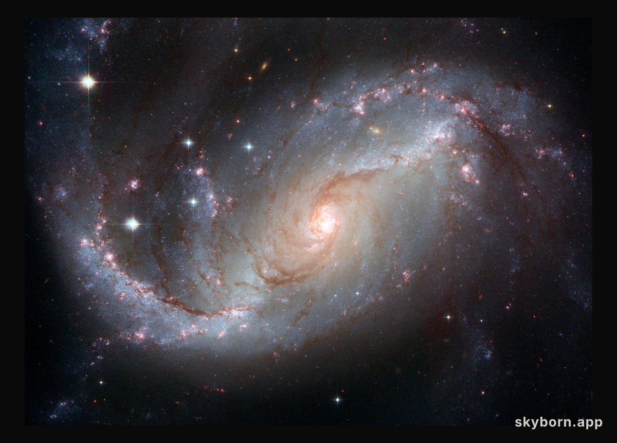 Stellar nursery in the arms of NGC 1672