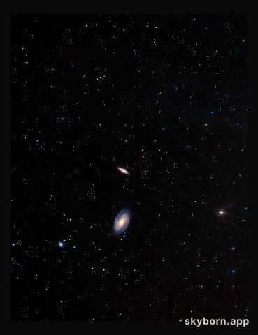 Wide-field image showing the region of M81 and M82 (ground-based image)