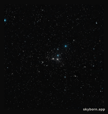 Wide-field view of the Coma Galaxy Cluster (DSS2 excerpt, ground-based image)