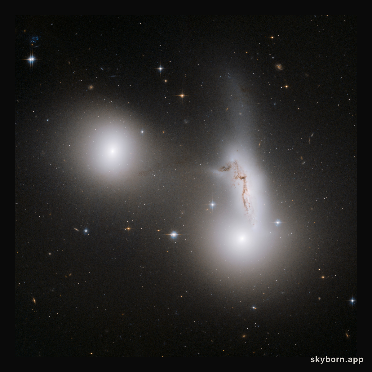 Trio of galaxies mixes it up