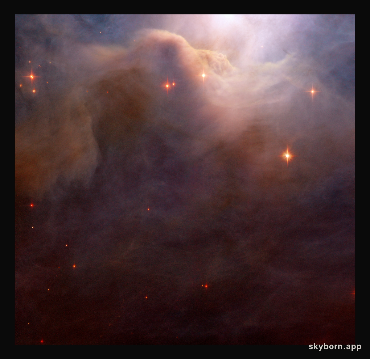 Blushing dusty nebula