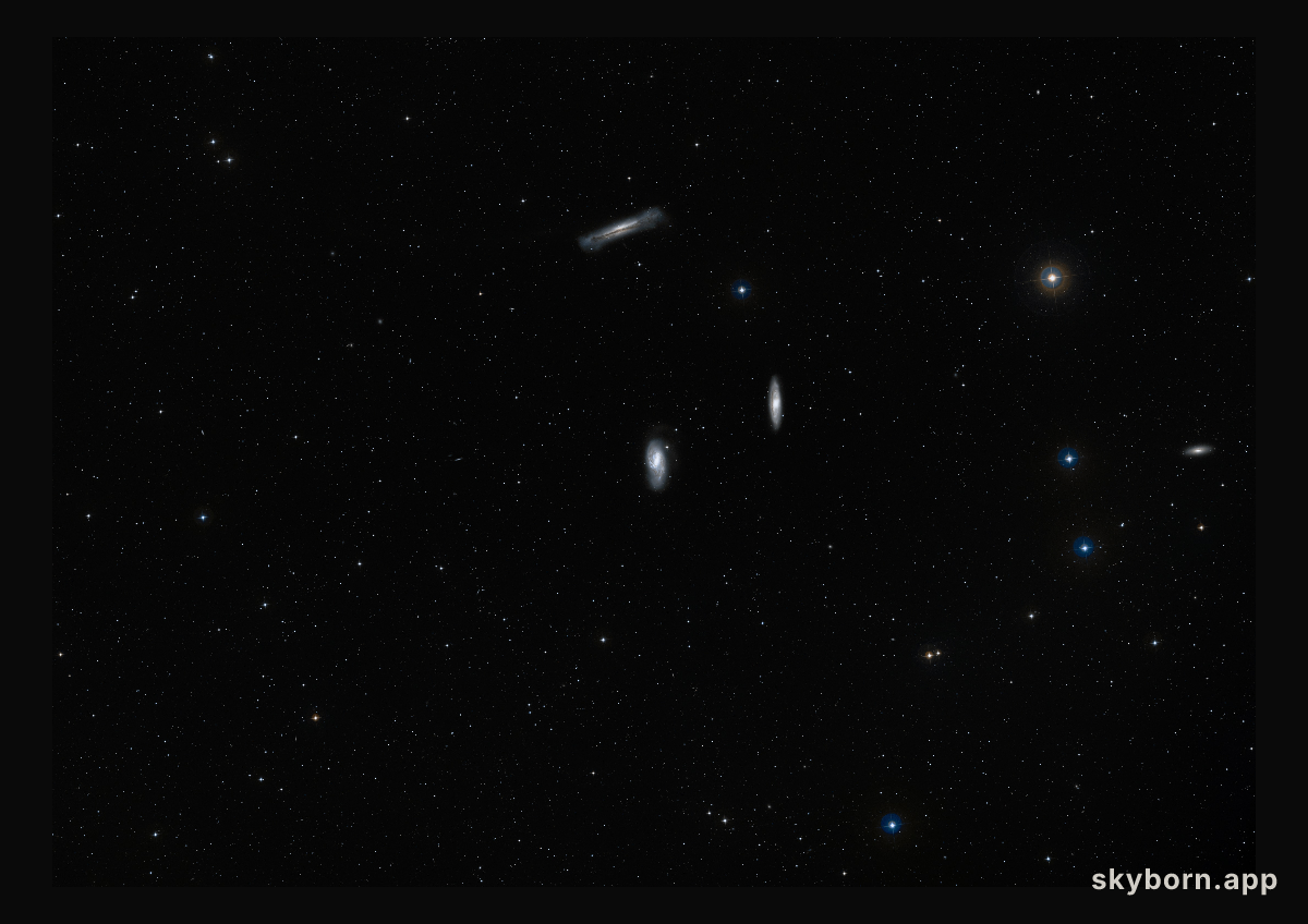 Wide-field view of Messier 66 (ground-based image)