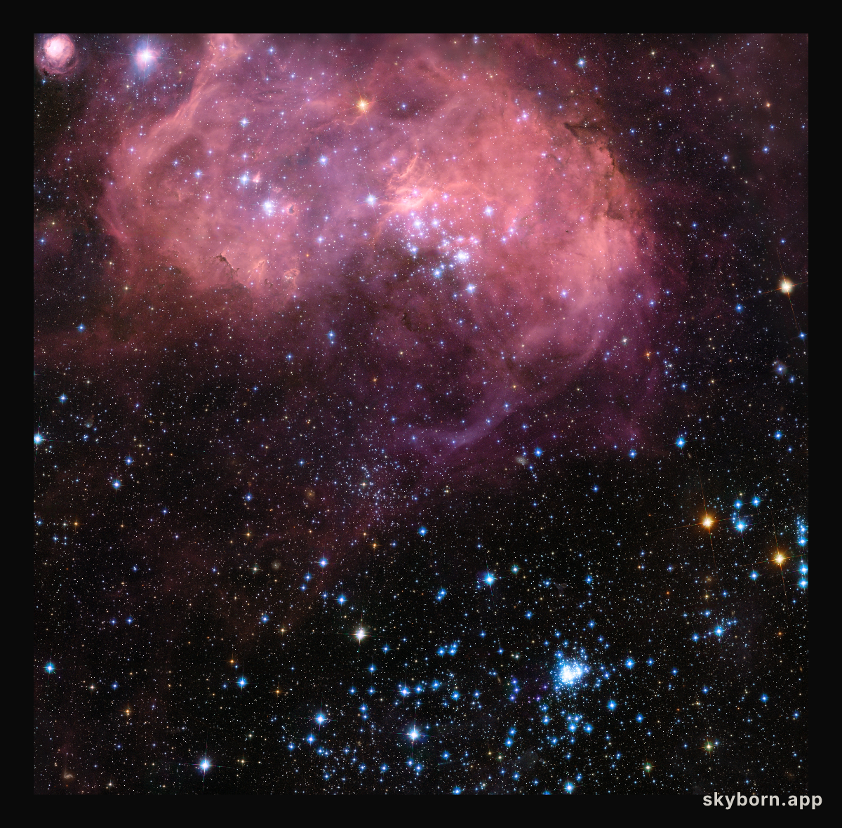 Hubble view of the huge star formation region N11 in the Large Magellanic Cloud