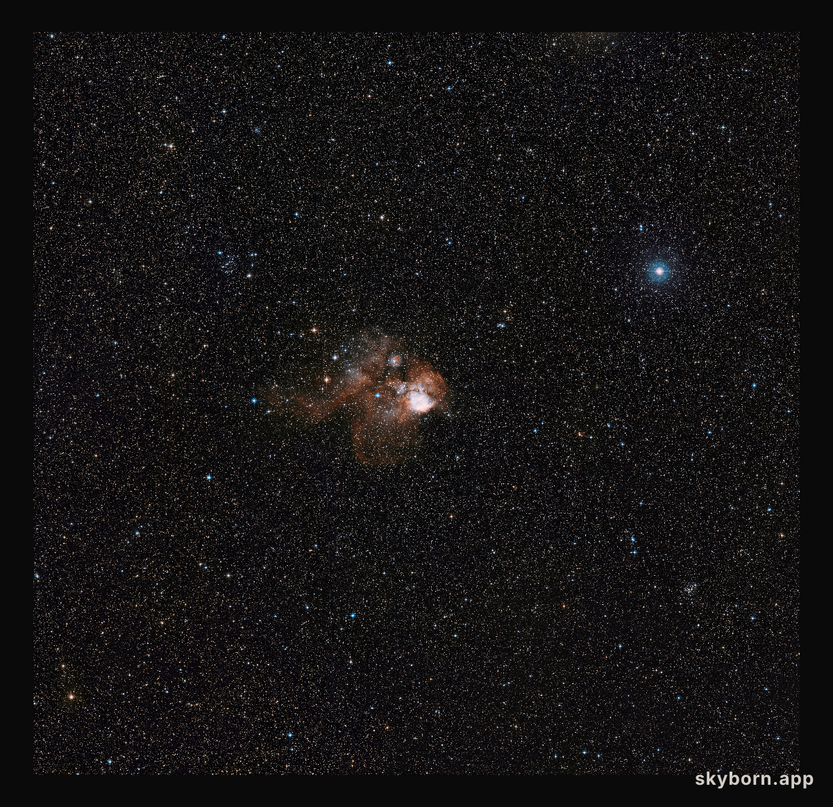 Wide-field view of NGC 2467 (ground-based image)