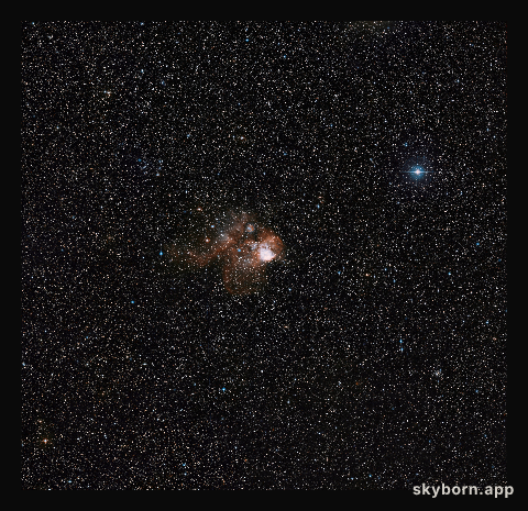 Wide-field view of NGC 2467 (ground-based image)