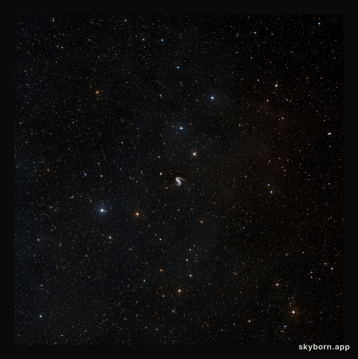 Wide-field image of the area around the Meathook galaxy (ground-based image)