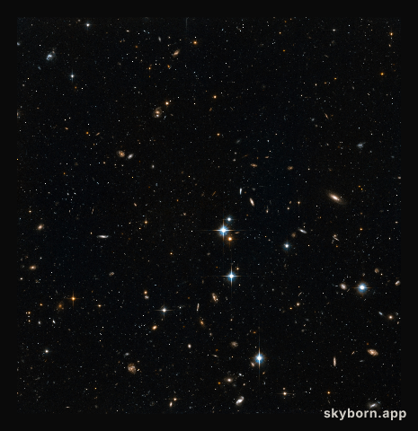 Stars in the Andromeda Galaxy’s halo with background galaxies (1)